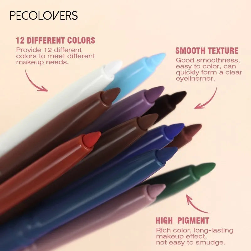 Soft Brown Blue White Waterproof Gel Eyeliner