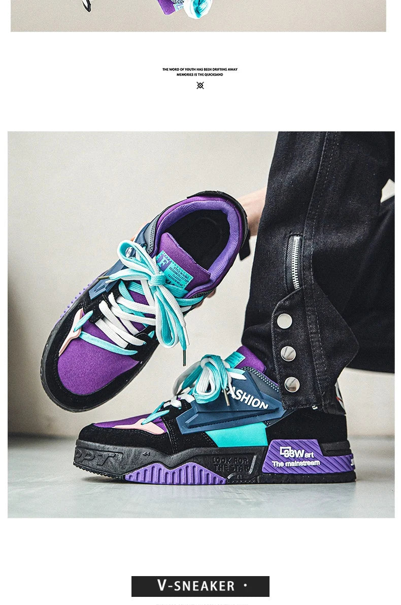 Red Fashion Couple Shoes Hip Hop Style Men And Women