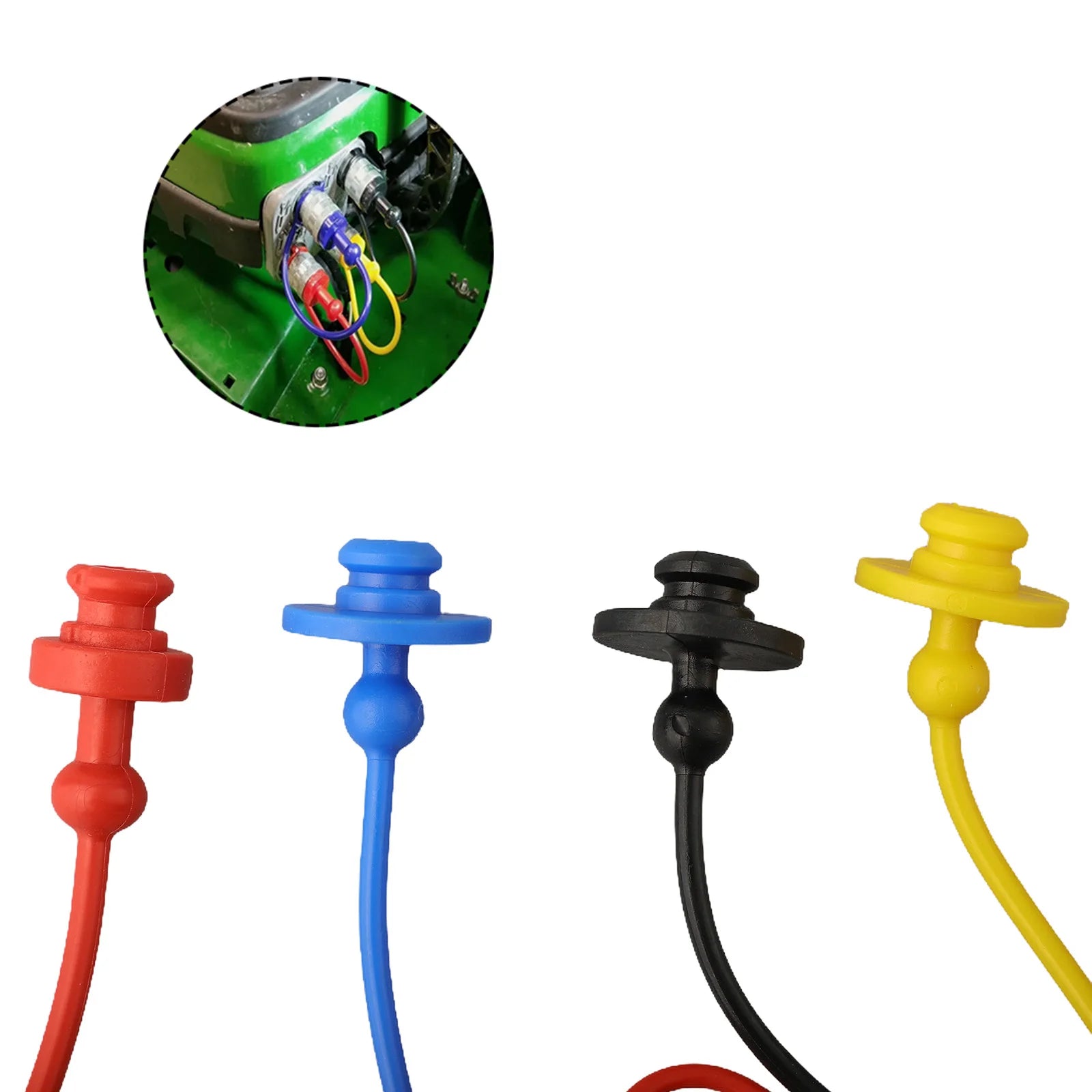 4 Pairs Of Hydraulic Quick Couplers Male Dust Cap And Female Plug Cover PVC Rubber Hydraulic Equipment Replacment Accessories