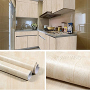 Wood Grain Home Decor Furniture Waterproof Vinyl Wall Sticker Self Adhesive PVC Wallpaper Kitchen Cabinet Door Sticker
