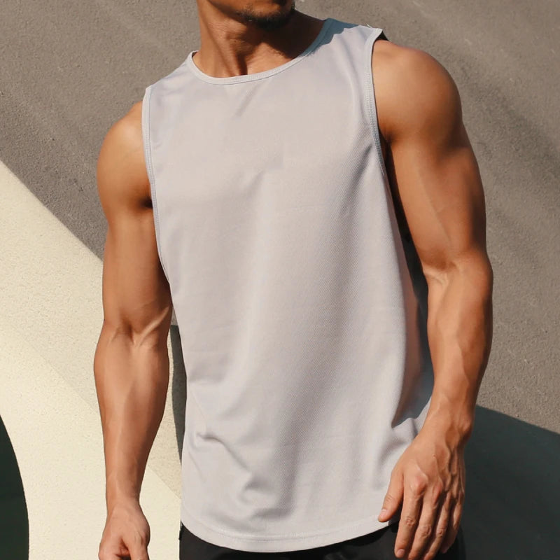 Men's Gym Mesh Tank Top Quick Dry Bodybuilding Cool