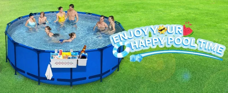 Giỏ Đựng Đồ Bên Hồ Bơi Kèm Khay Cốc Tiện Lợi