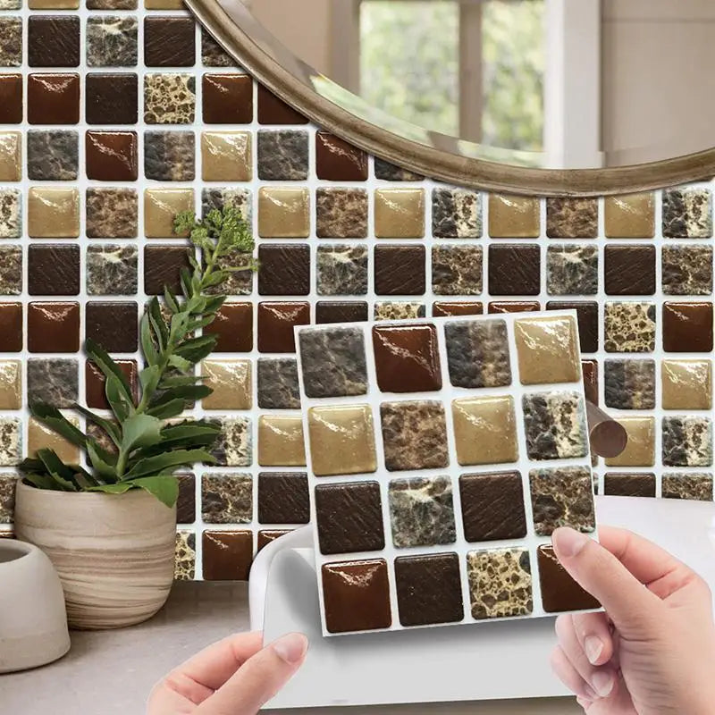 Crystal Tile Sticker 3D Wall Sticker Self-adhesive Supplies DIY Waterproof Items Classic Home Decor Small Practical Paster