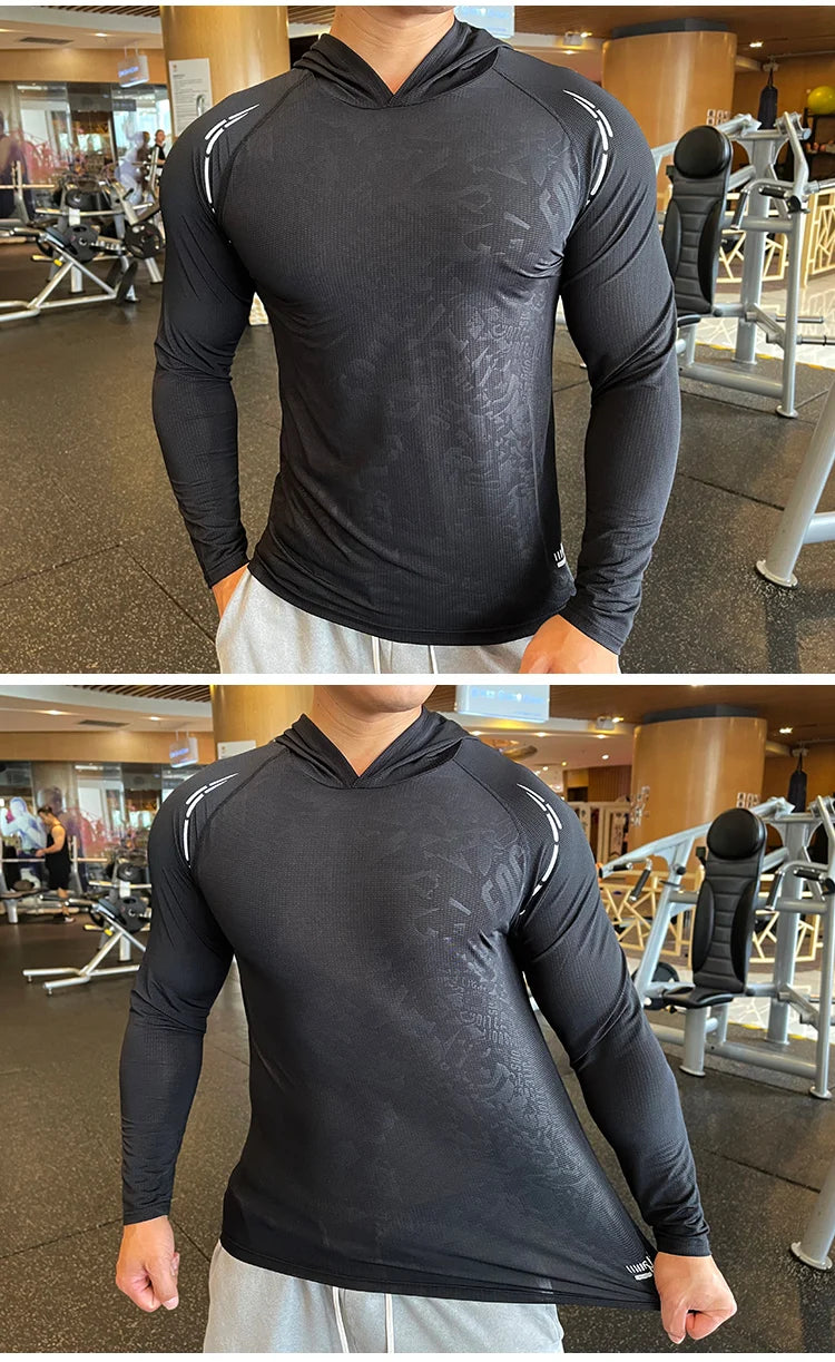 Men's Quick Dry Long Sleeve Sports T-Shirt