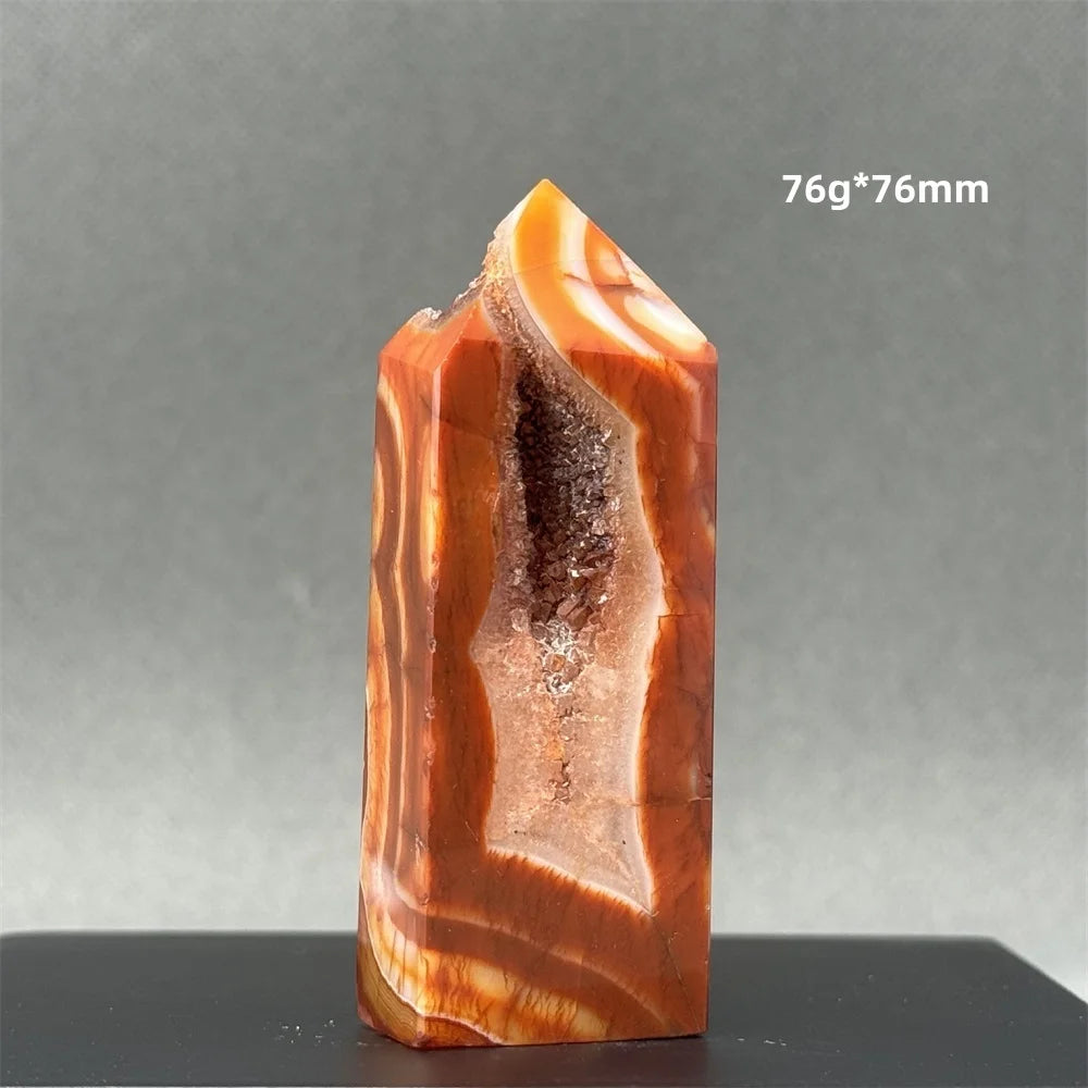 Natural Red Onyx Pillar - Decorative &amp; Healing Stone