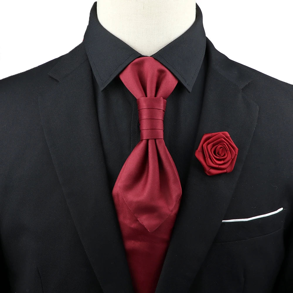 Premium luxury Paisley men's tie &amp; brooch