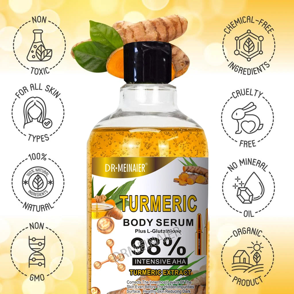 Super 500ml Turmeric Serum for Face & Body Skin Brightening Serum for Dark Spots - Turmeric Facial Repair Serum Cleanses Skin