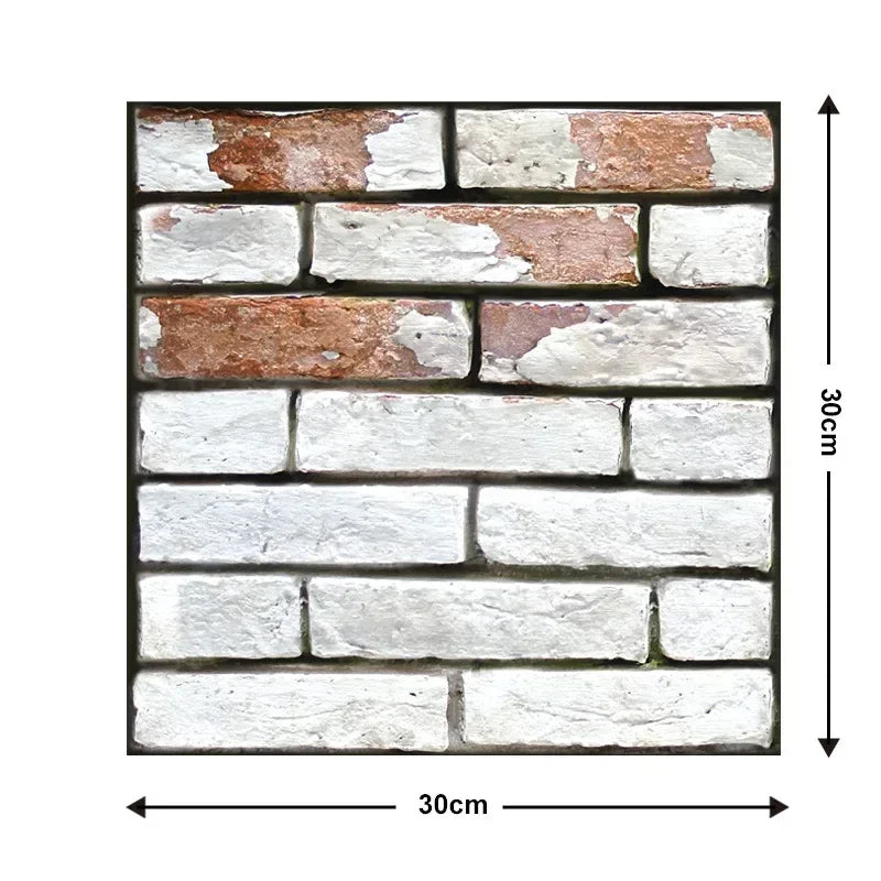 5/10PCS Stereo Wall Stickers Self-adhesive Wallpaper Brick Pattern Creative Stick Heatproof Vinyl Waterproof Kitchen Home Decor