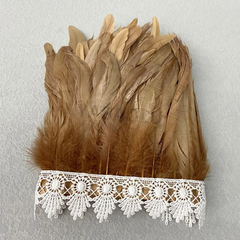 Natural Feather Sleeve Cuffs Gloves Party Cosplay Lace Wrist Cuffs Fur Sleeve Furry Accessories Carnival Stage Show Costume - Daisan Mart