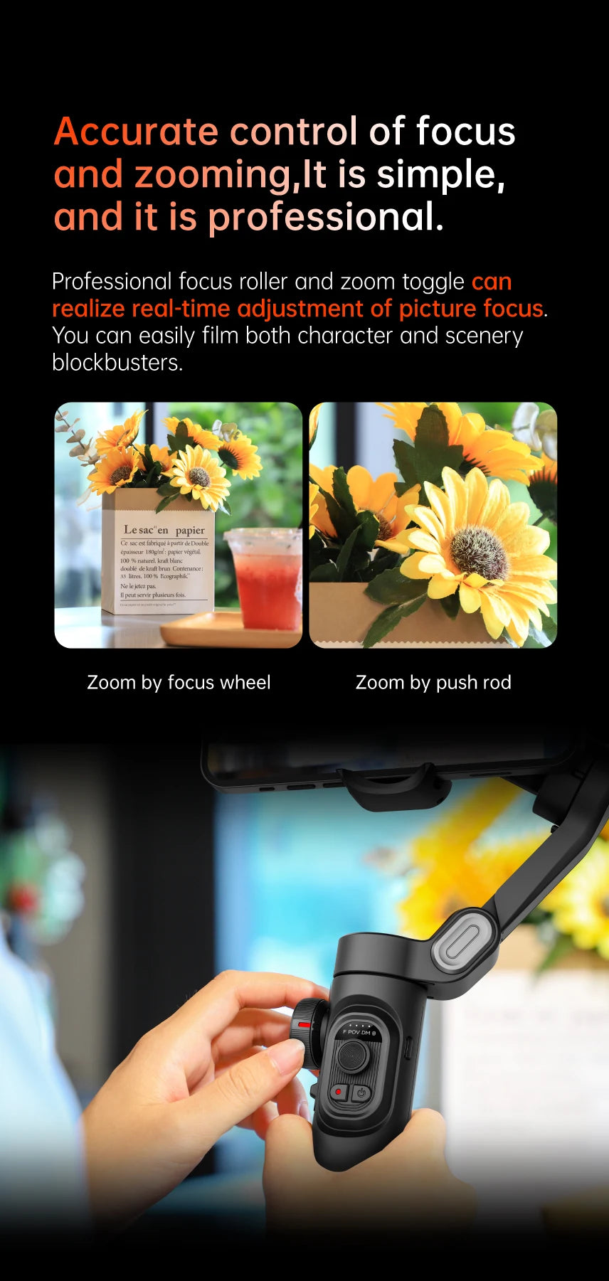 AOCHUAN Smart XE 3-Axis Handheld Gimbal Stabilizer for Smartphone iPhone Android Face Tracking Tiktok Vlog Live Streaming - Daisan Mart