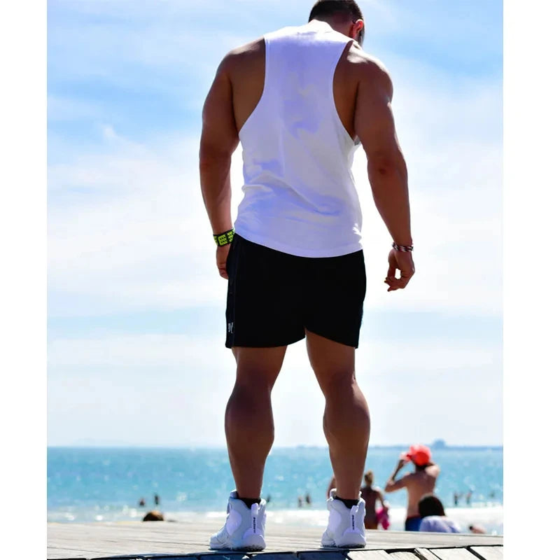 Men's Sleeveless Gym Sports T-Shirt, Breathable