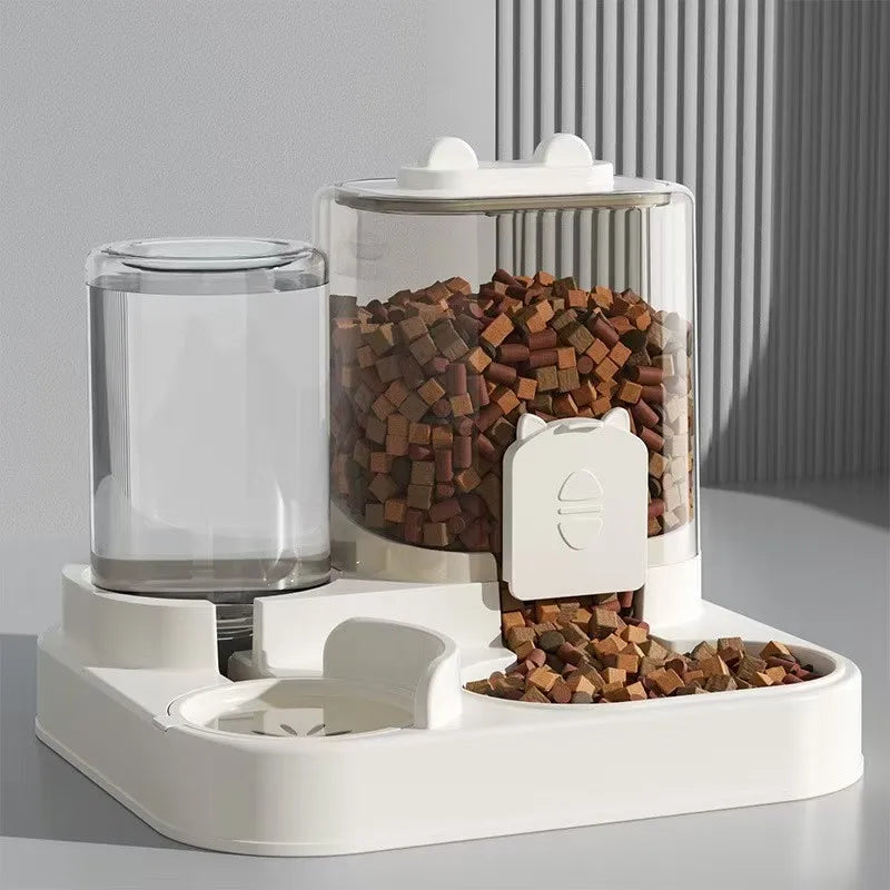 Automatic Feeder Dog Cat Food Bowl With Water Fountain Large Capacity Pet Food Storage Dispenser Container Puppy Pet Accessories - Daisan Mart