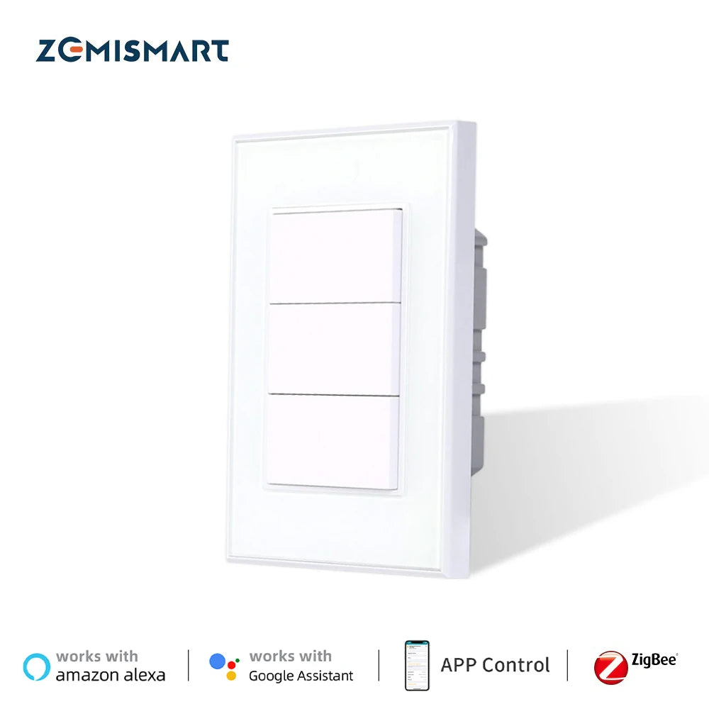 Zigbee Smart Switch 3 Button Zemismart Control