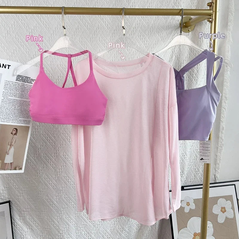 Áo Thể Thao Nữ Tập Gym Yoga Hè Tay Ngắn/Dài Năng Động - Daisan Mart