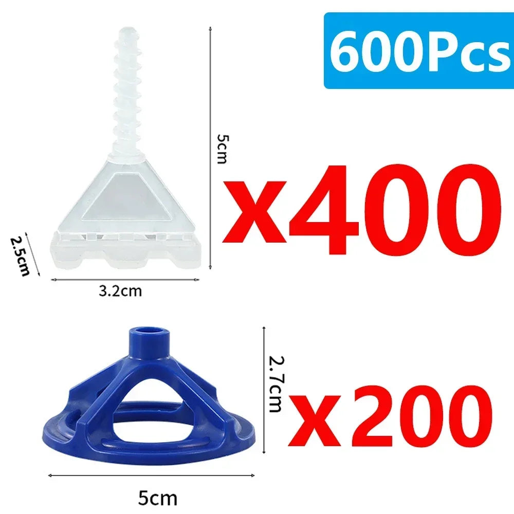 50-600Pcs Top Spiral Ceramic Tile Leveling System Clips Spacers Straps Wadge for Tile Laying Wall Floor Fixing Construction Tool