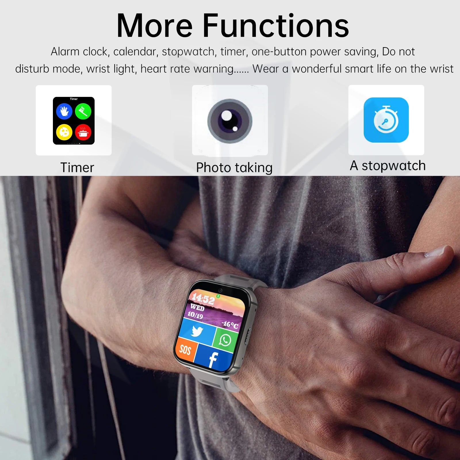 Đồng Hồ Thông Minh S668 4G GPS 1.99 Inch Chống Nước