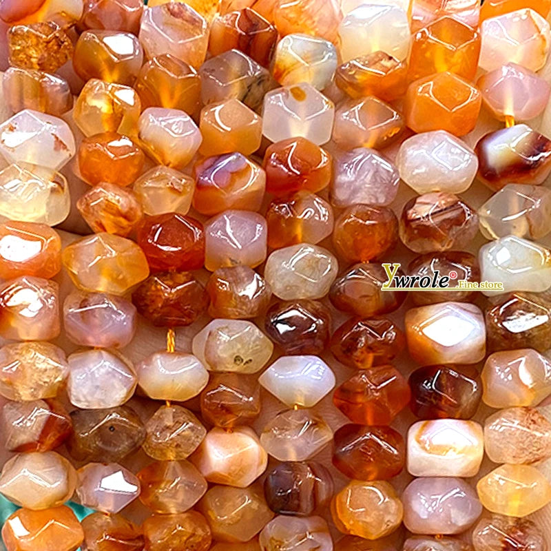 Hạt Đá Mặt Trời Tự Nhiên Mài Tròn Làm Trang Sức