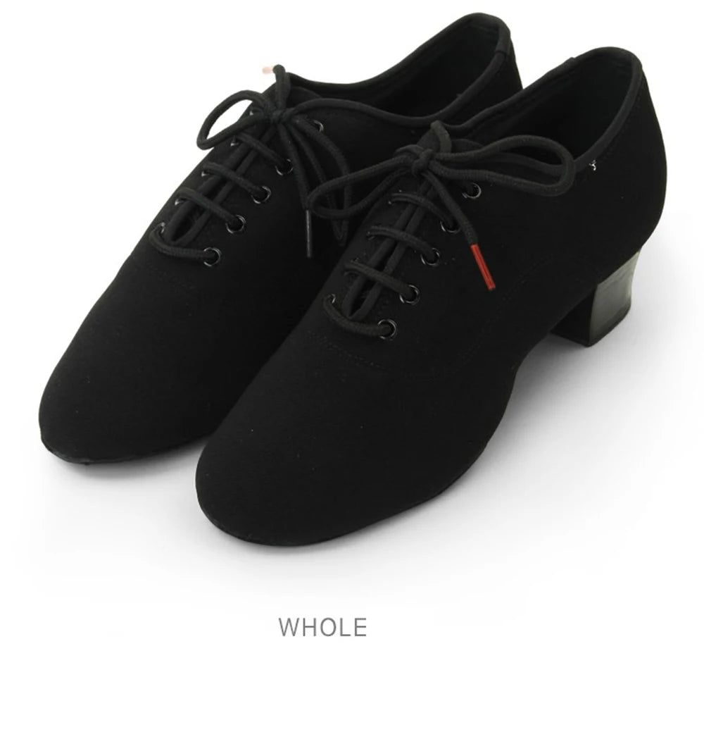 Men's Latin Dance Shoes Canvas Soft Sole 4.5cm