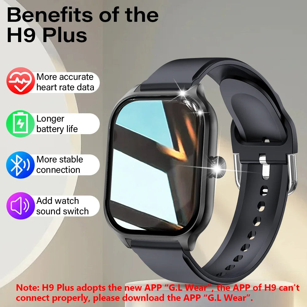 H9 Smart Watch - 2.01 Inch HD Screen, Multi-Function