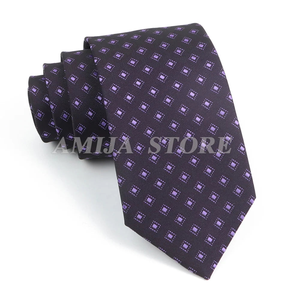 Cà vạt nam cao cấp chấm bi xám 6.5cm thời trang