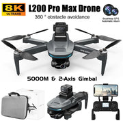 L200 Pro Max 5000M GPS Drone 8K Professional HD Camera FPV Dron 2-Axis Gimbal Foldable Obstacle Avoidance RC Quadcopter VS L600