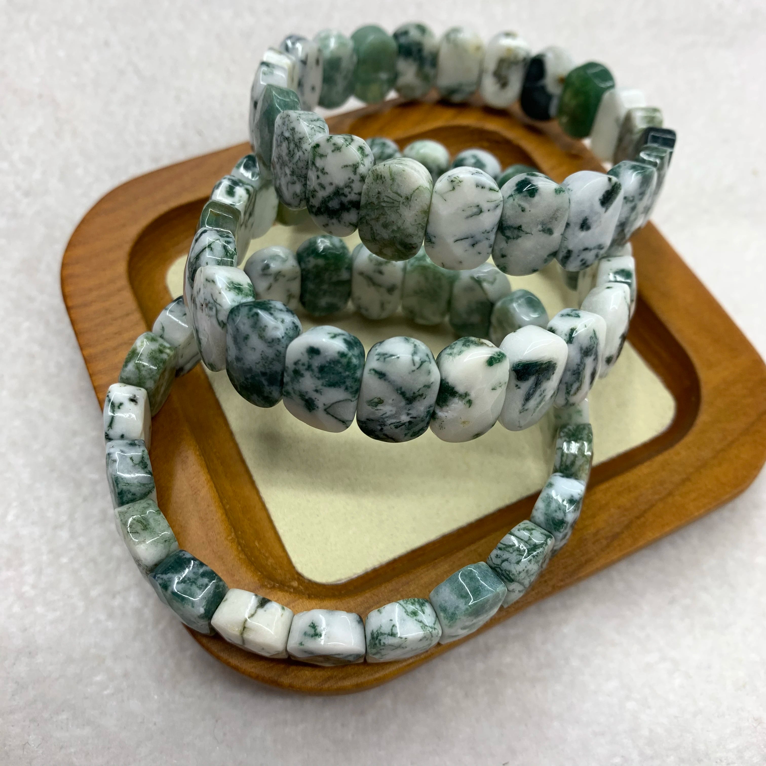 Natural Green Moss Agate Bracelet - Fashion Gift