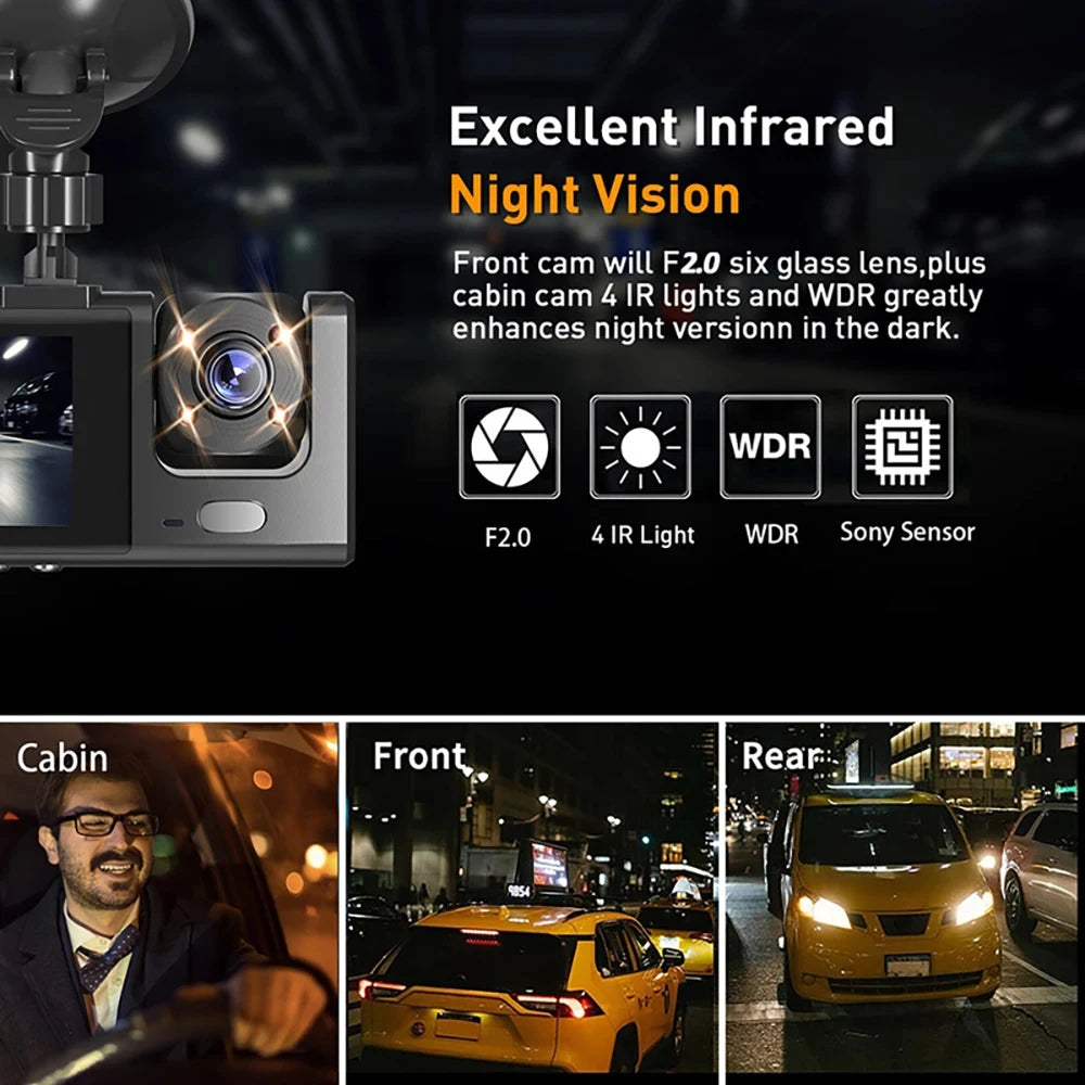 CamX3 - WIFI Car Dash Cam, 2/3 Lenses