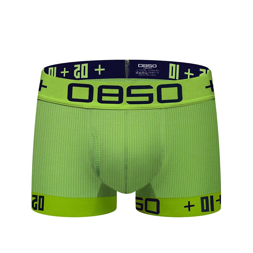 Men's Boxer Underwear Soft Cotton Sexy 3D Long