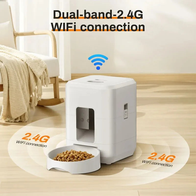 Automatic Pet Feeder WiFi Version Automatic Cat Food Distributor Intelligently Controlled Pet Feeder Dog Feeder Pet Supplies