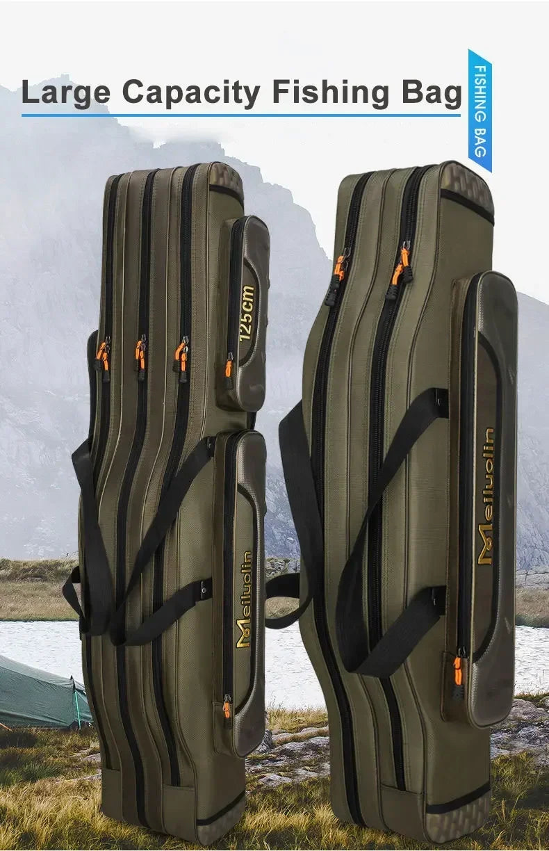 Oxford Multi-Function Fishing Rod Bag with 3 Compartments