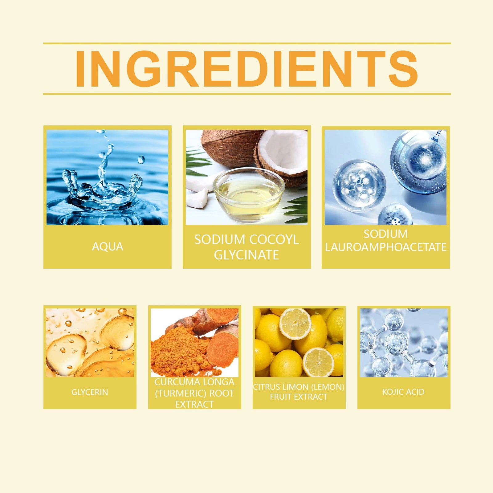 Hoygi Turmeric Facial Cleanser Natural Organic Gentle Formula Deep Cleanse Oil-Control Anti-Oxidant Brightening All Skin Types