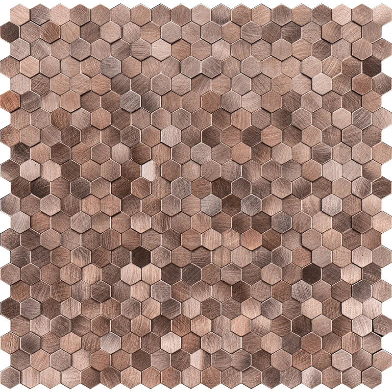 Mosaic Decorative Wall Stickers Aluminum-plastic Panel Self-Adhesive Moisture-proof Fireproof Bathroom Hexagon Tile Decoration