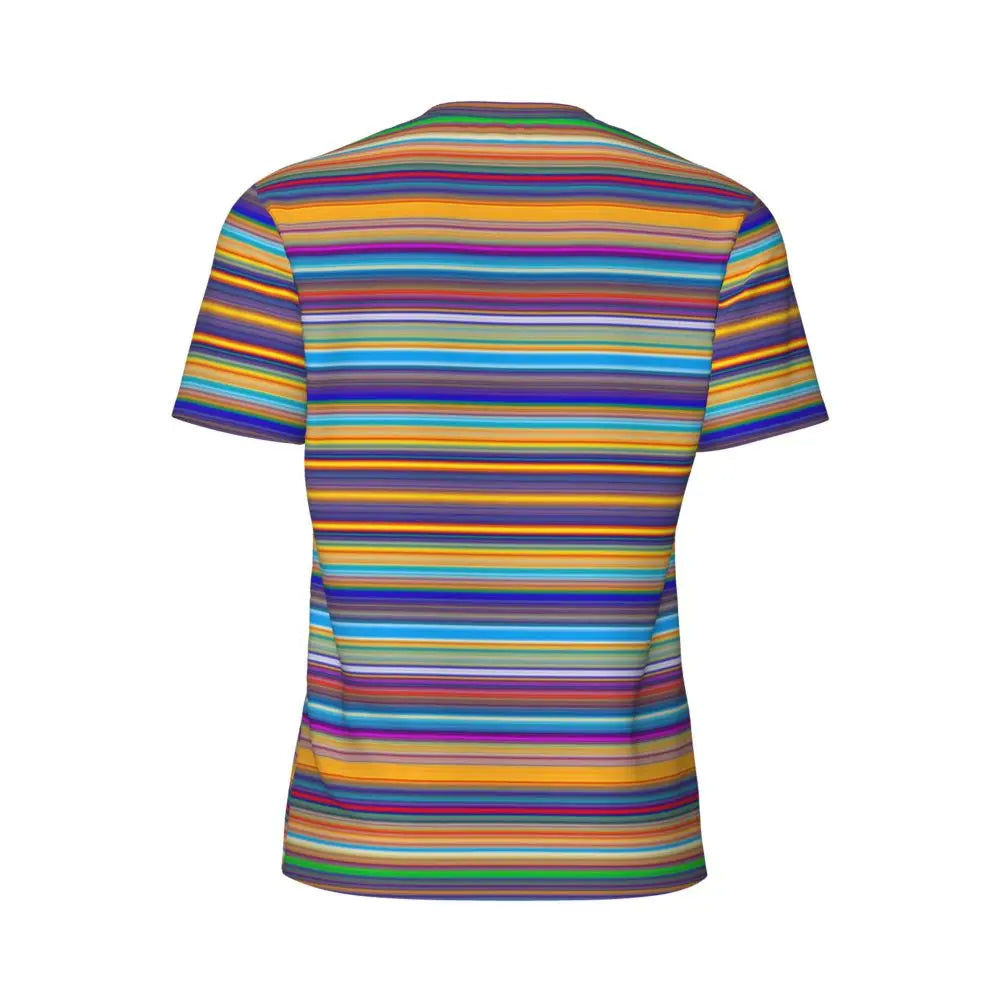 Stylish Mondrian Striped Men's Gym T-Shirt