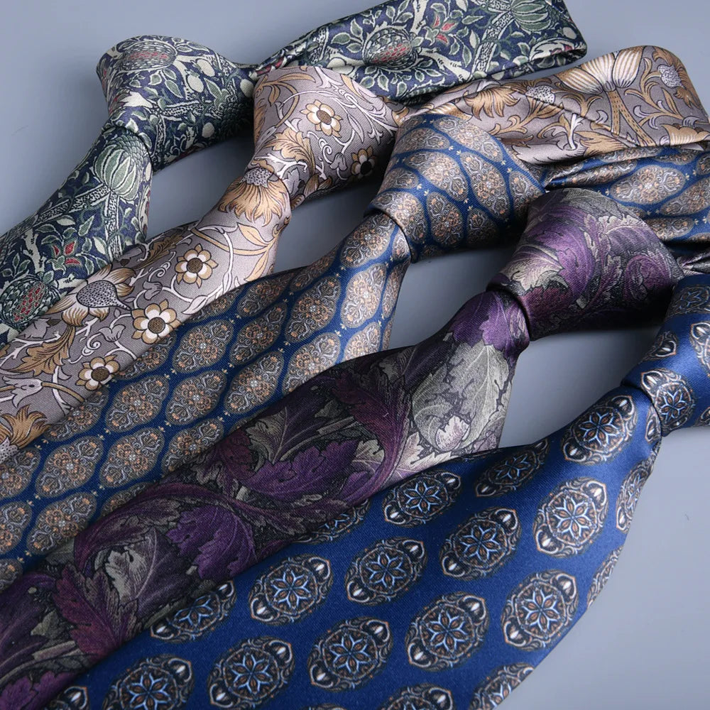 Cà vạt lụa cổ điển hoa 8cm - Quý ông lịch lãm