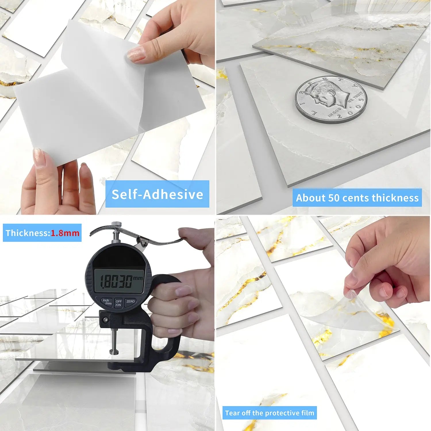 3D Waterproof Brick and Stone Decal Set - Kitchen &amp; Bathroom