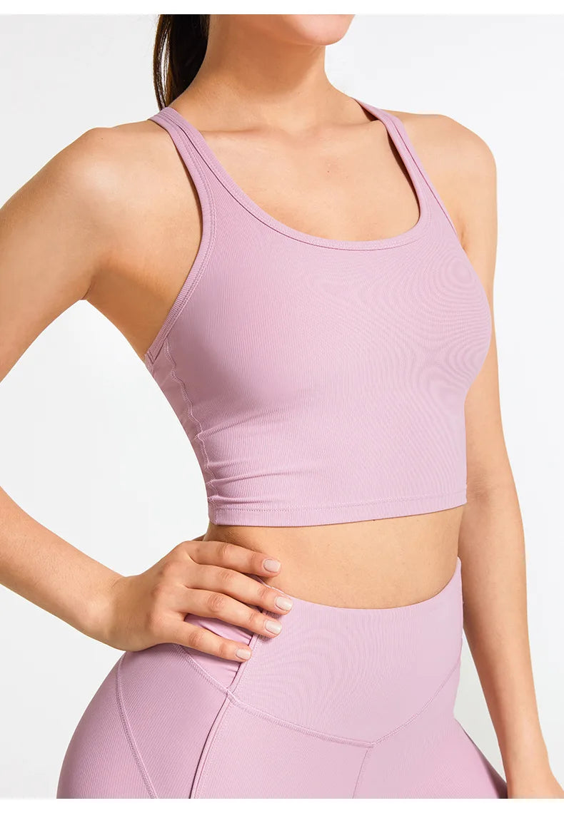 Áo Tập Yoga & Chạy Bộ Hở Lưng Dây Chéo Nữ Tính - Daisan Mart