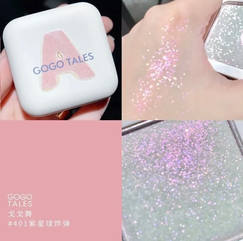 GOGOTALES Single Highlight Contour Pearl Chameleon Highgloss Brightening Longlasting Easy Repair Volume Flash Powder Face Makeup