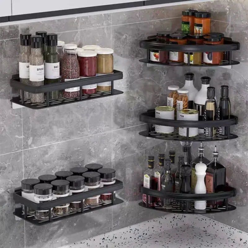 Bathroom Storage Rack, Bathroom Shelves, No-Drill Wall Mount Corner Shelf, Shower Storage Rack Holder - Daisan Mart