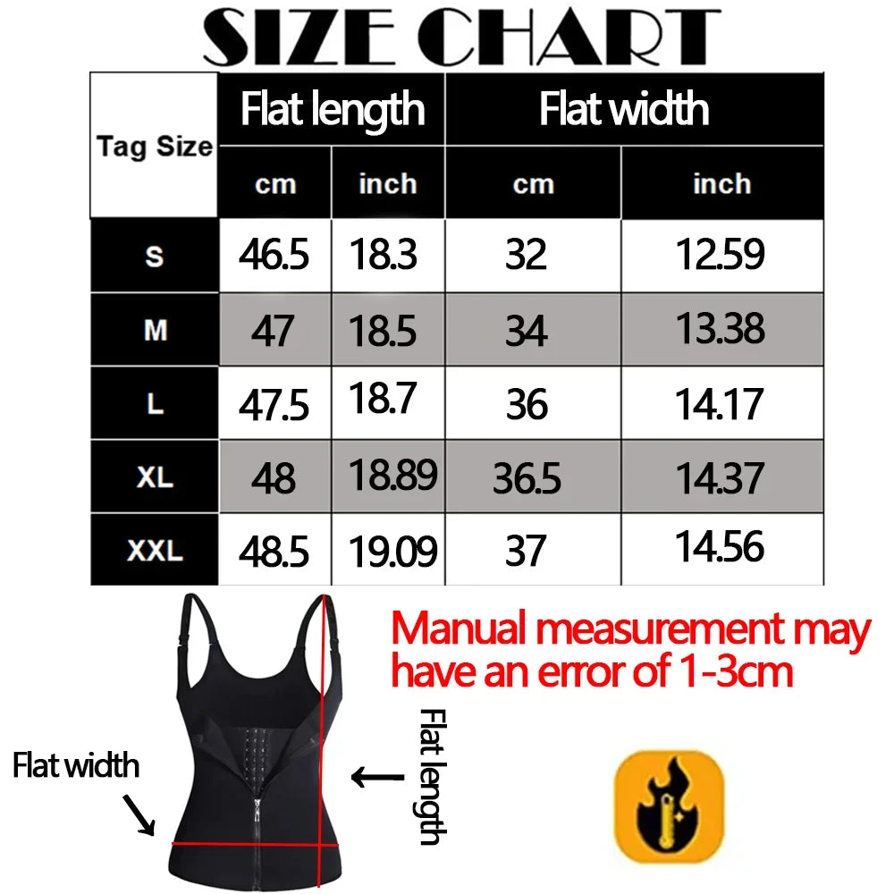 Waist Trainer Tank Top For Women Zipper Body Shaper Tummy Control Sleeveless Top, Women's Activewear Body Shaping Underwear - Daisan Mart