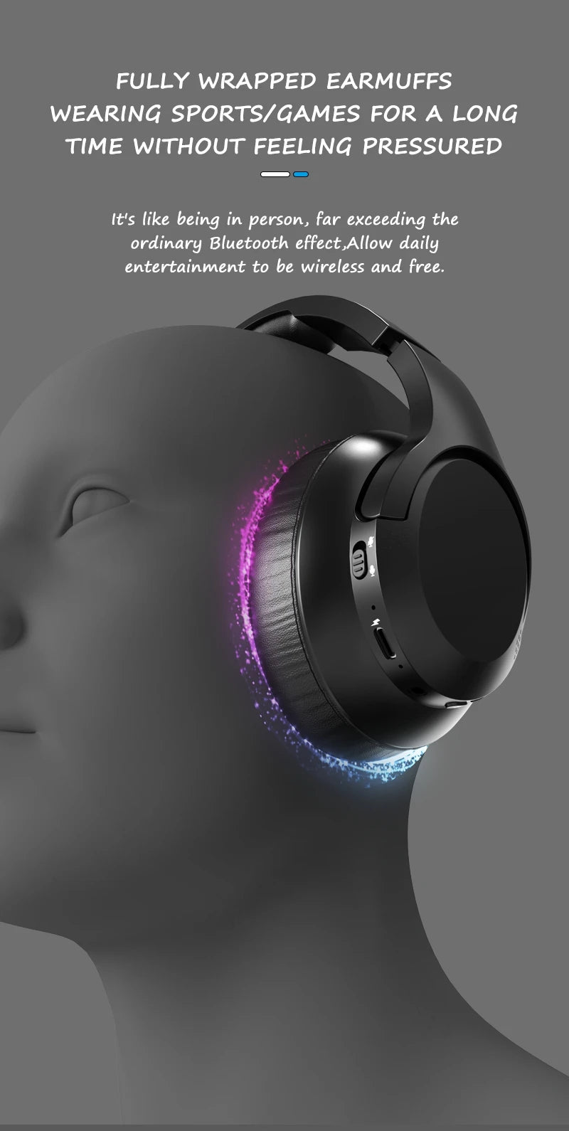 LDON L839 Foldable Bluetooth Headset Sports Mic Gaming