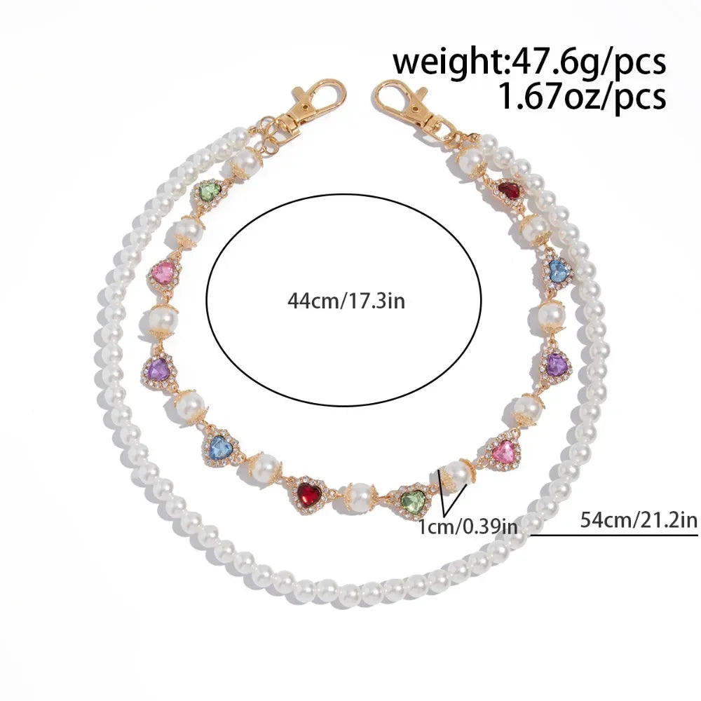 Punk Spiked Pearl Necklace Harajuku Women's Waist &amp; Bag