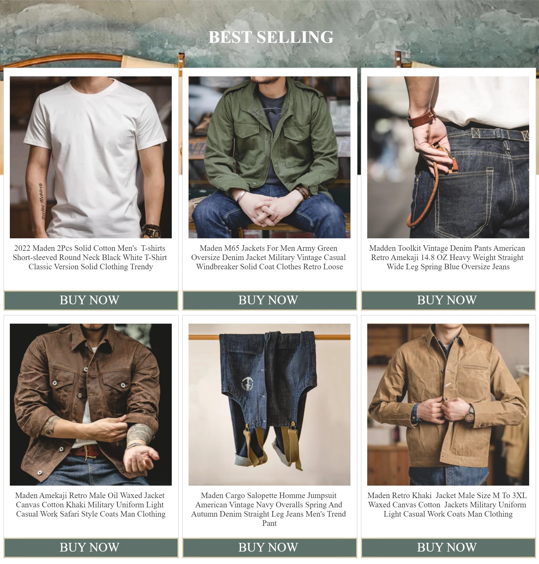 Thắt lưng da bò 2 lớp Vintage nam nâu Maden