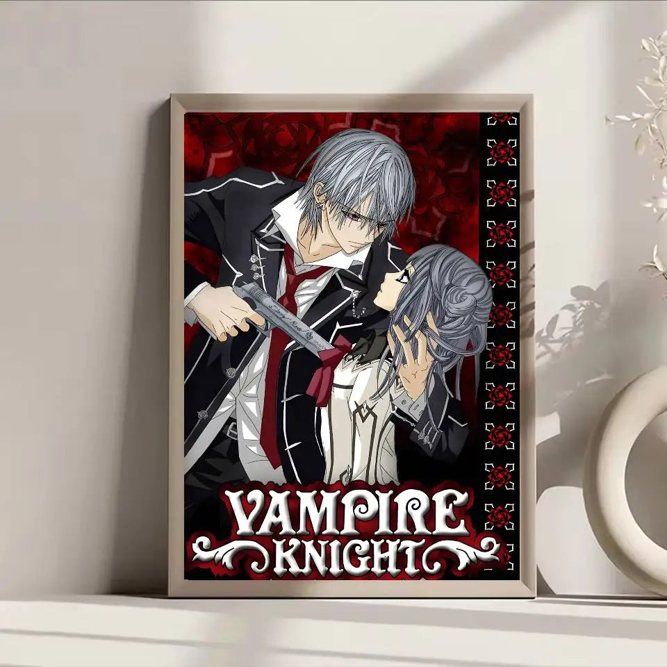 Anime Vampire Knight Poster Self-adhesive Art Waterproof Paper Sticker Coffee House Bar Room Wall Decor