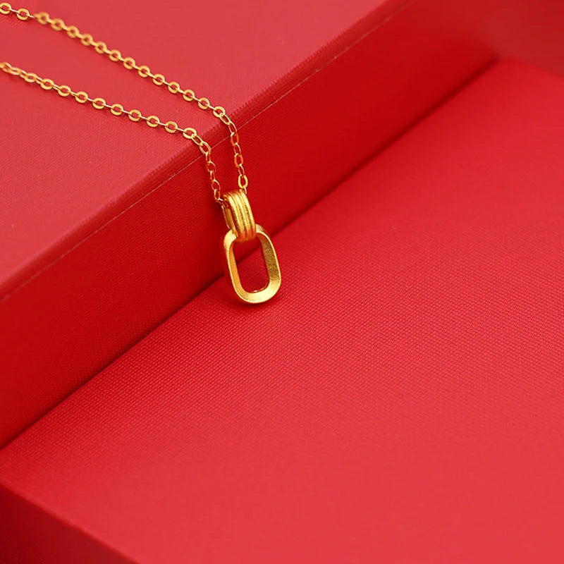 Exquisite 24K Gold Double Loop Necklace For Women