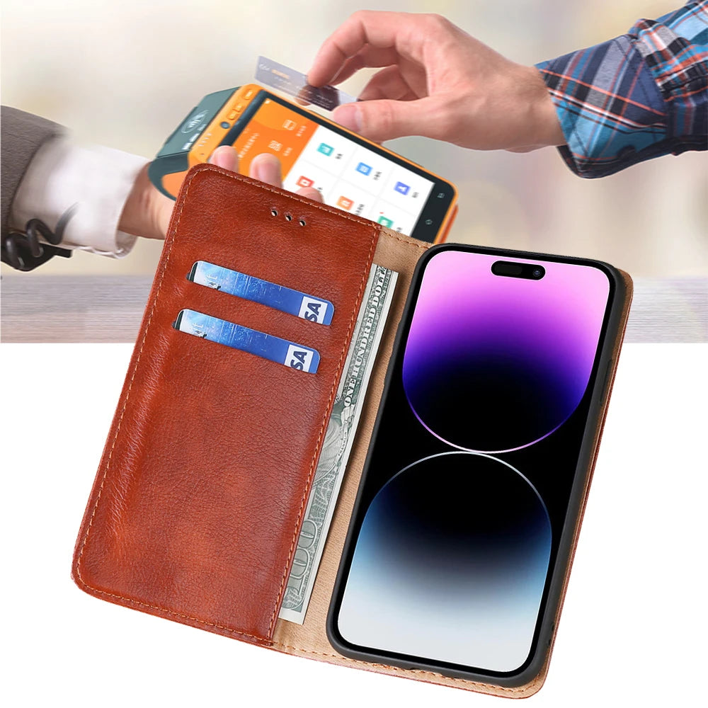 Bao Da Ví Đựng Thẻ iPhone 14 13 12 11 Pro Max XS XR X - Daisan Mart