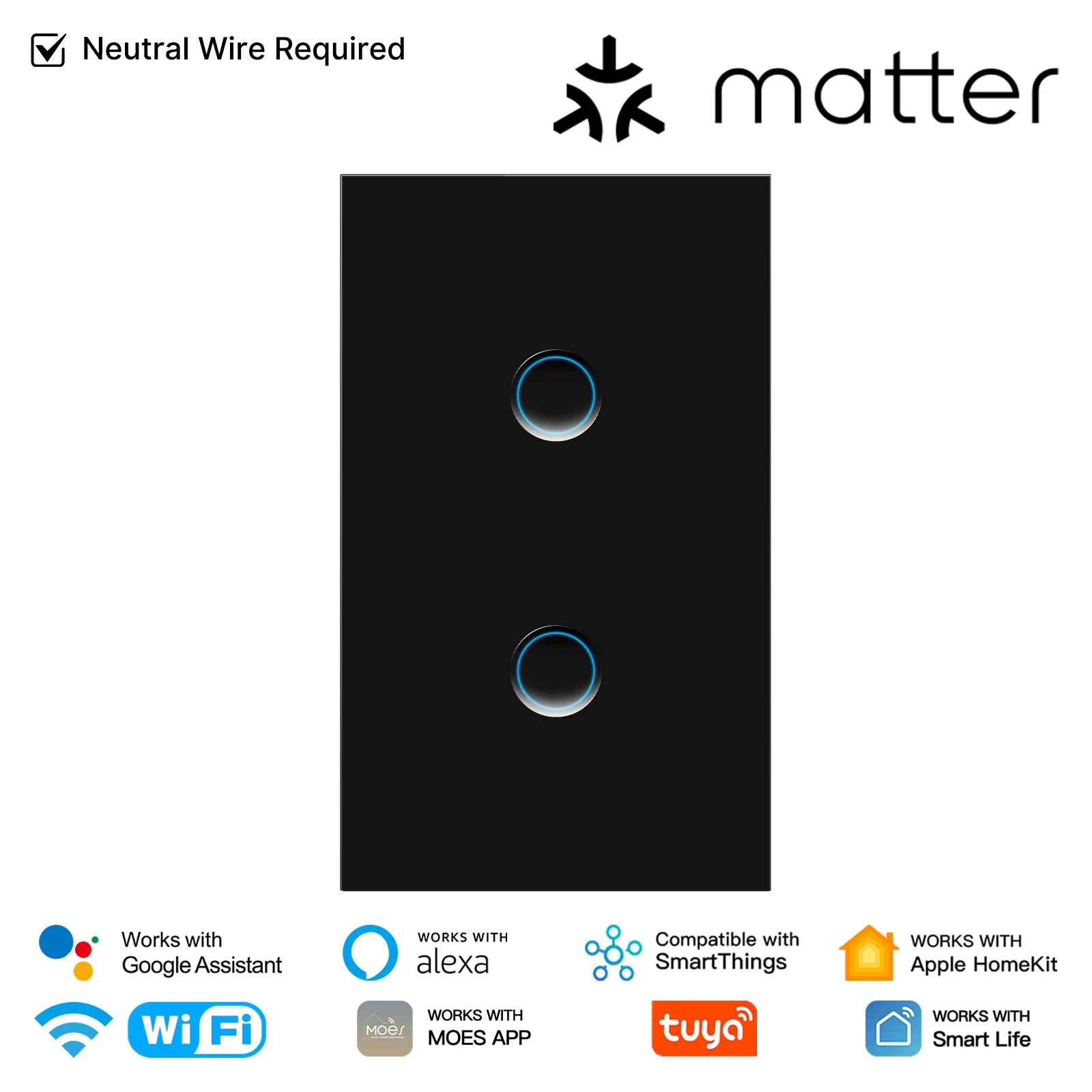 MOES Tuya Smart Switch Voice Control Mirror 