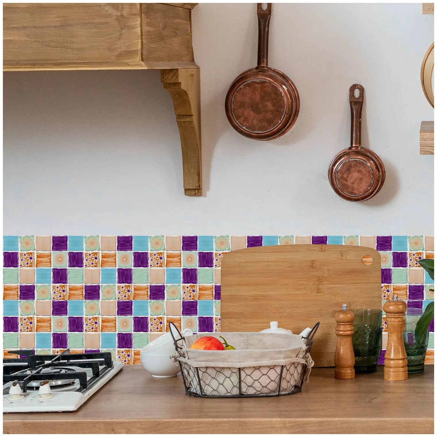 10 Waterproof Marble Mosaic Tile Stickers