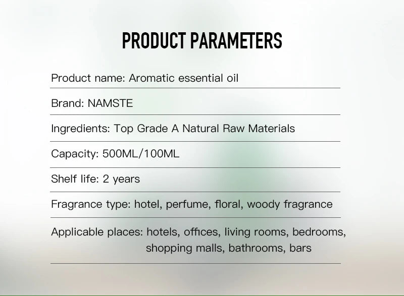 NAMTSE Support Dropshipping 500ML Hotel Collection Essential Oil Scent Luxury Hotel Inspired Perfumes Aroma Essential Oil - Daisan Mart