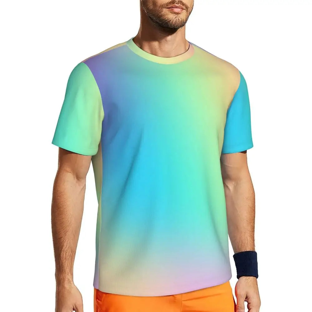 Áo Thun Nam Ombre Tím Hồng Thời Trang Hè Đầy Phong Cách