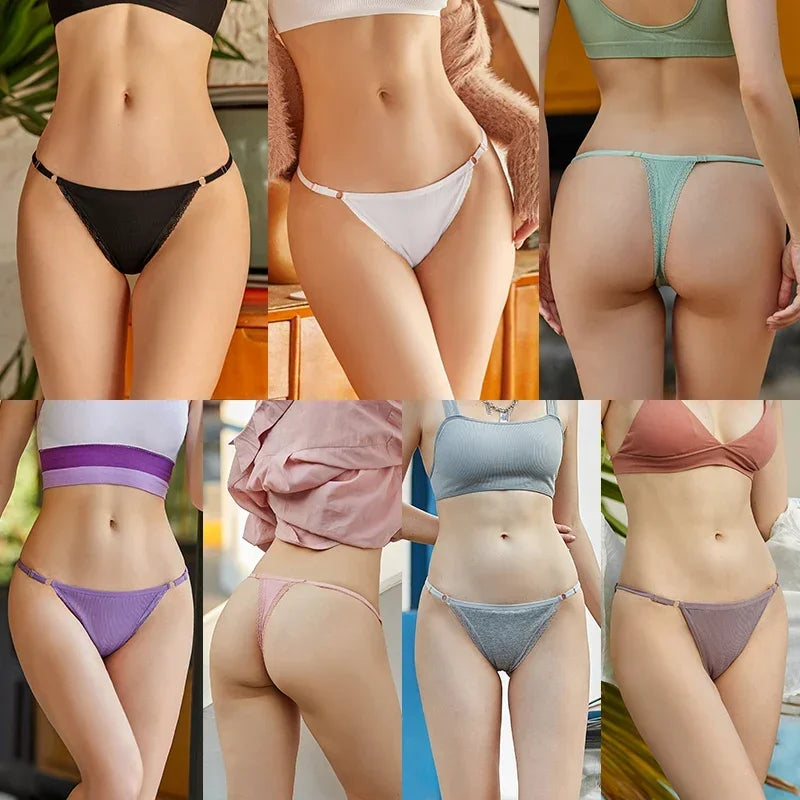 Combo of 5 Sexy Cotton Women's Underwear with Belt